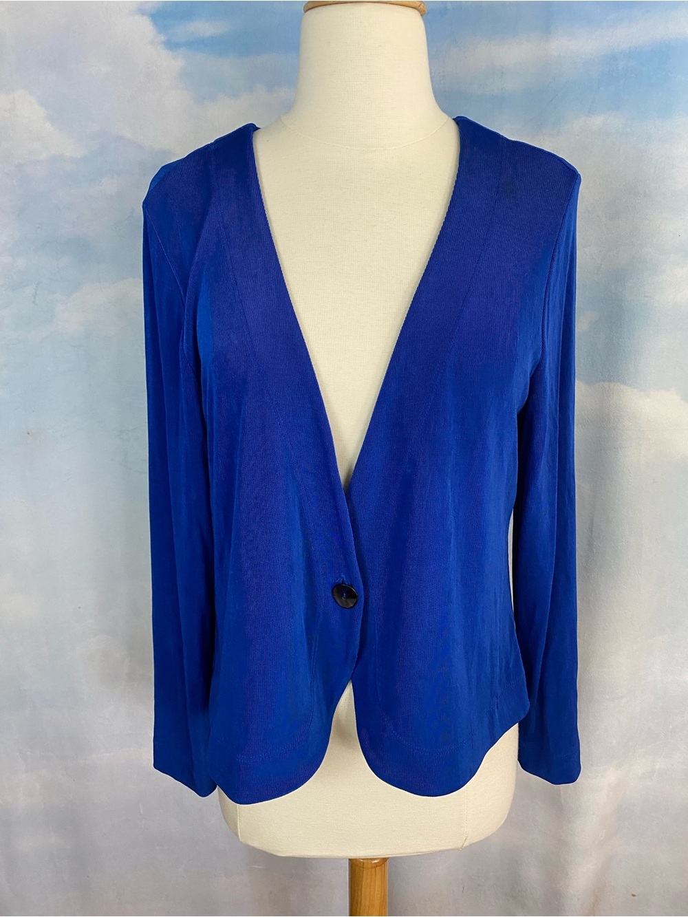 Chico’s Travelers Women's Royal Blue Single-Button Jacket Size 1